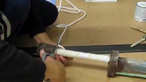 How to build a foam / latex katana style sword Tutorial part 7 of 8