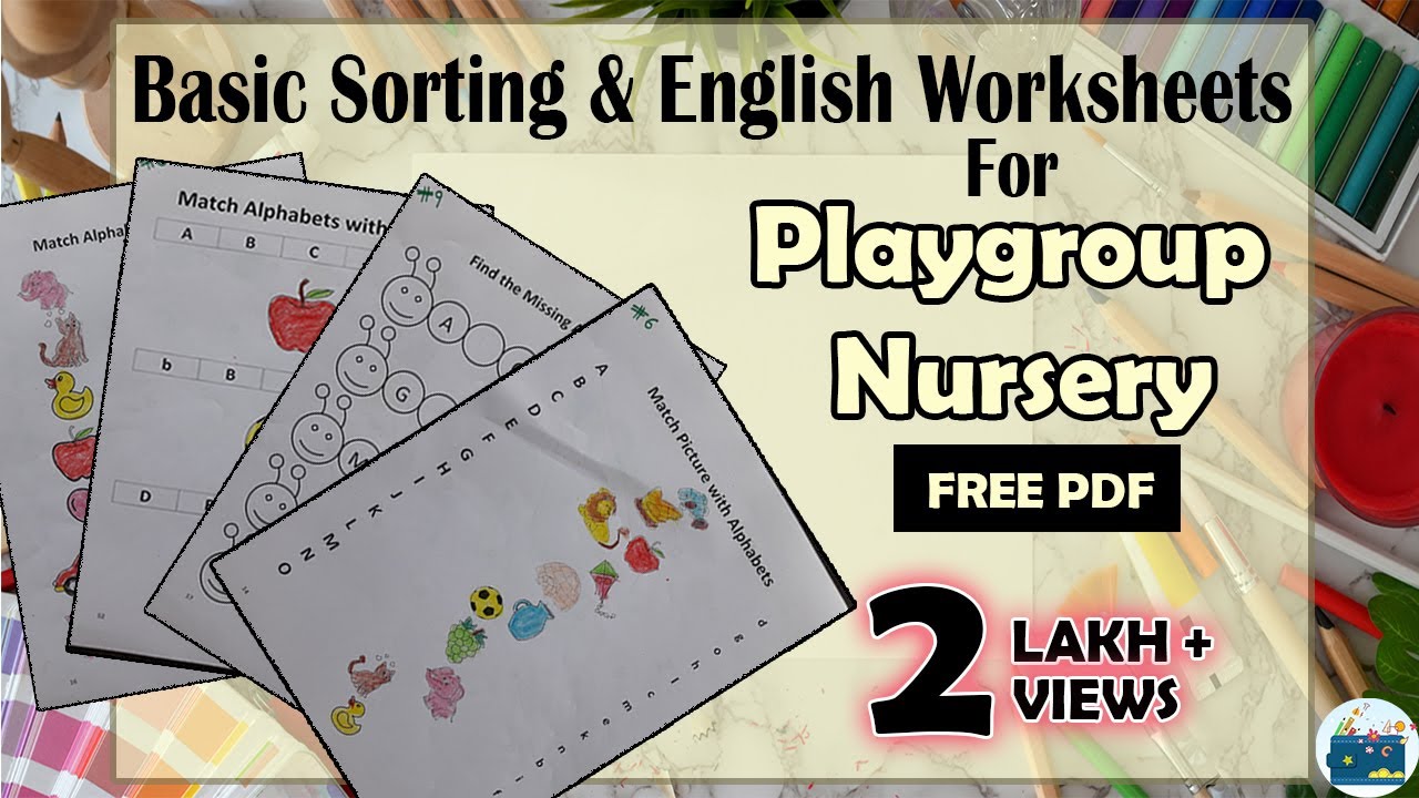 Basic Sorting English Worksheet For Playgroup Nursery Children s 