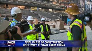 State Farm arena gets finishing touches