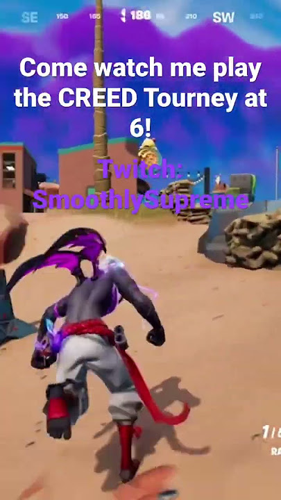 Streaming the CREED Tourney at 6! #fortnite