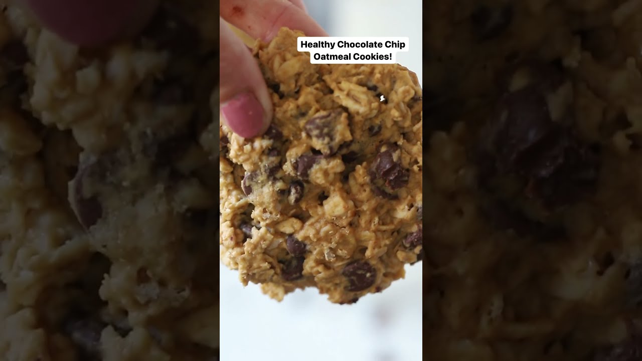 Healthy Chocolate Chip Oatmeal Cookies