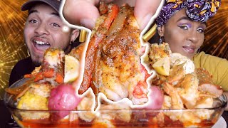 DESHELLED SEAFOOD BOIL MUKBANG| KING CRAB WITH JUMBO SHRIMP LOBSTER | HAPPY NEW YEARS 2021 먹방 | asmr