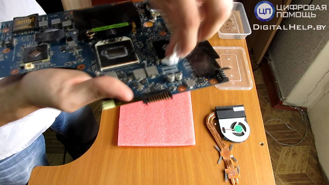 Как разобрать и почистить ноутбук asus k70ad