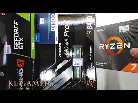 AMD Ryzen 7 3800X ASRock B450 Pro4 Crucial SSD msi GTX 1660Ti Gaming X Build