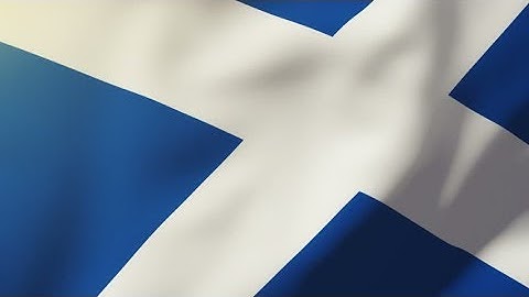 4K Scotland flag waving in the wind. Looping sun rises style. Animation loop Stock video