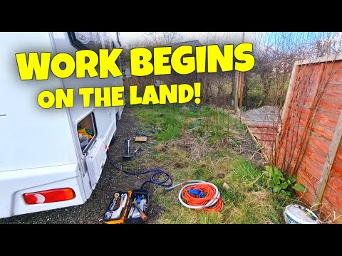 Work begins on the land! Pipes and fence replacement #vanlife