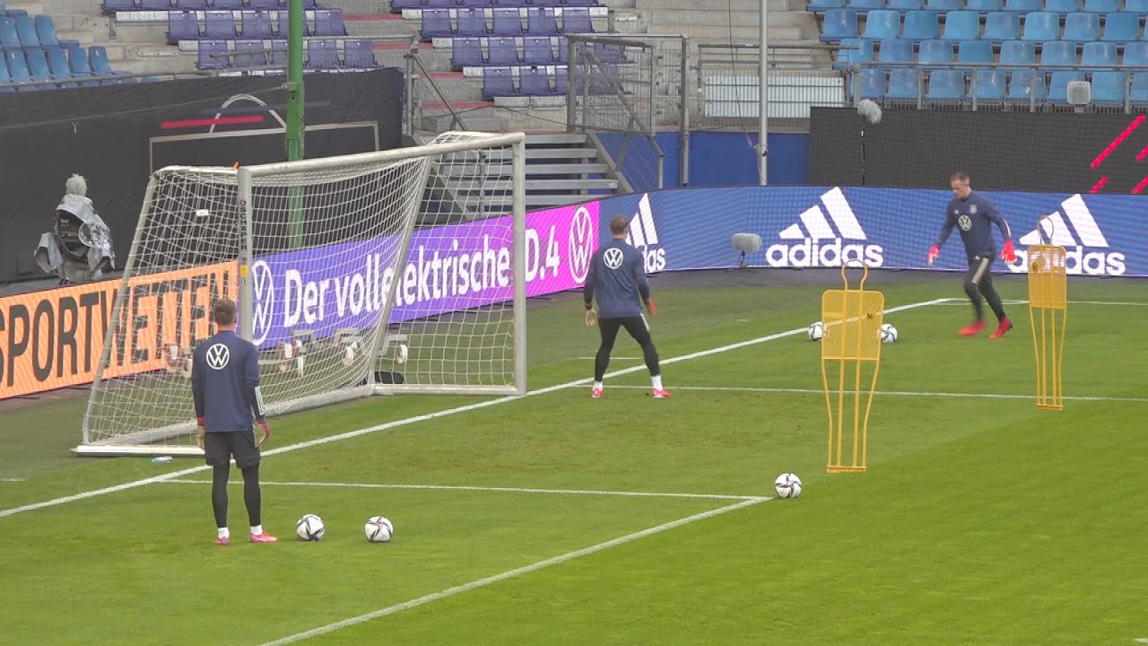 MANUEL NEUER, MARC-ANDRÉ TER STEGEN und BERND LENO im Torwarttraining der Nationalelf vor #GERROU