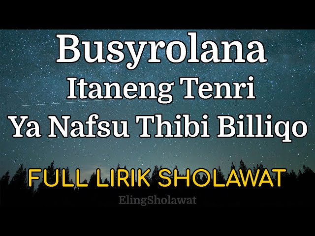 Sholawat Busyrolana Ya Nafsuti Bibiliqo Itaneng Tenri - Mas Kafa Al-Jauhar class=