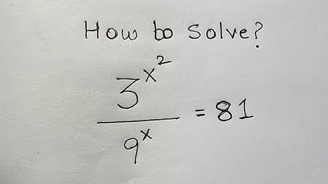 What is the value of x in this equation? A Nice Exponential Equation