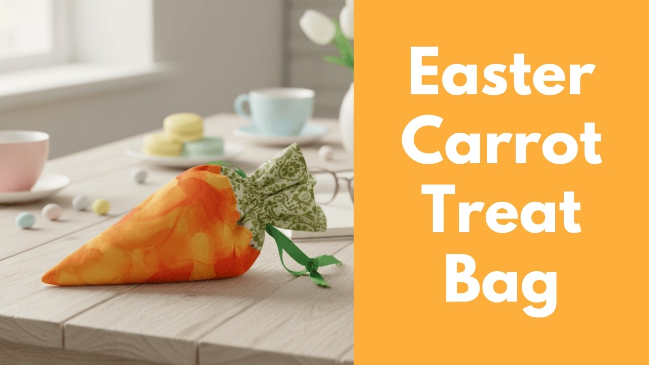 Как сшить пасхальный мешочек на завязках в виде морковки — проект для начинающих 🥕