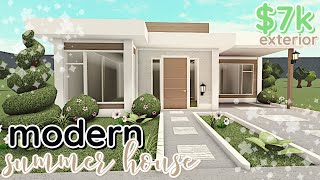 7k Modern Summer Bloxburg *NO GAME PASS* House Build *WITH VOICE*