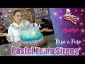 Pastel Tema Sirena Paso a Paso