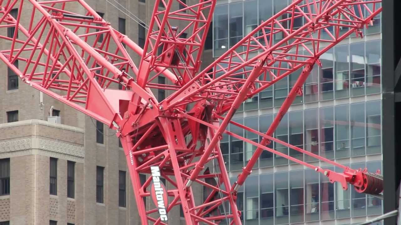 Manitowoc 18000 Installing Tower Crane Boom YouTube
