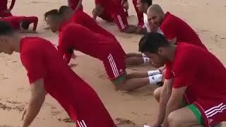 المنتخب الوطني المغربي يستعد للسفر الى سويسرا للدخول فالمعسكر التدريبي #viva_morocco