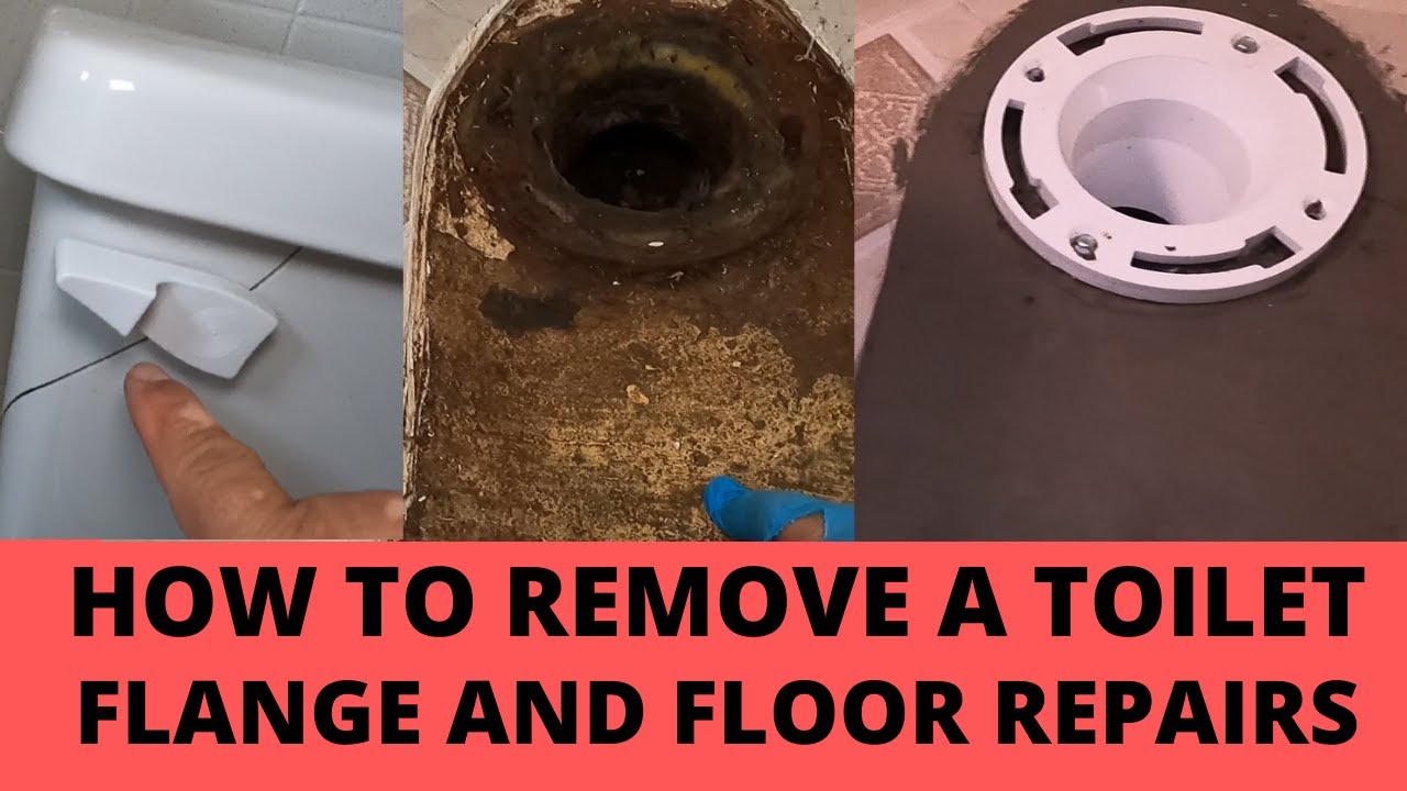 HOW TO REMOVE A TOILET. FLANGE AND FLOOR REPAIRS - YouTube