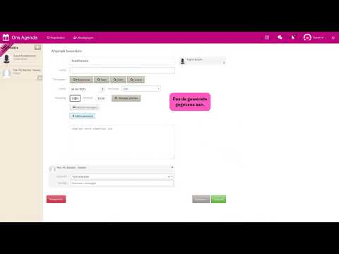 Hoe maak en beheer je afspraken in Ons Agenda?