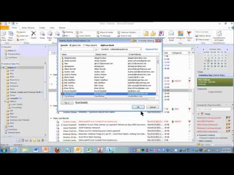Team Email List in Outlook 2010