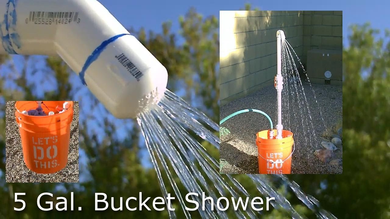 Diy Shower The 5 Gallon Bucket Pvc Camp Shower Pvc Bucket