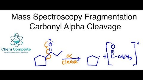 Mass Spectroscopy Fragmentation - Carbonyl Alpha Cleavage