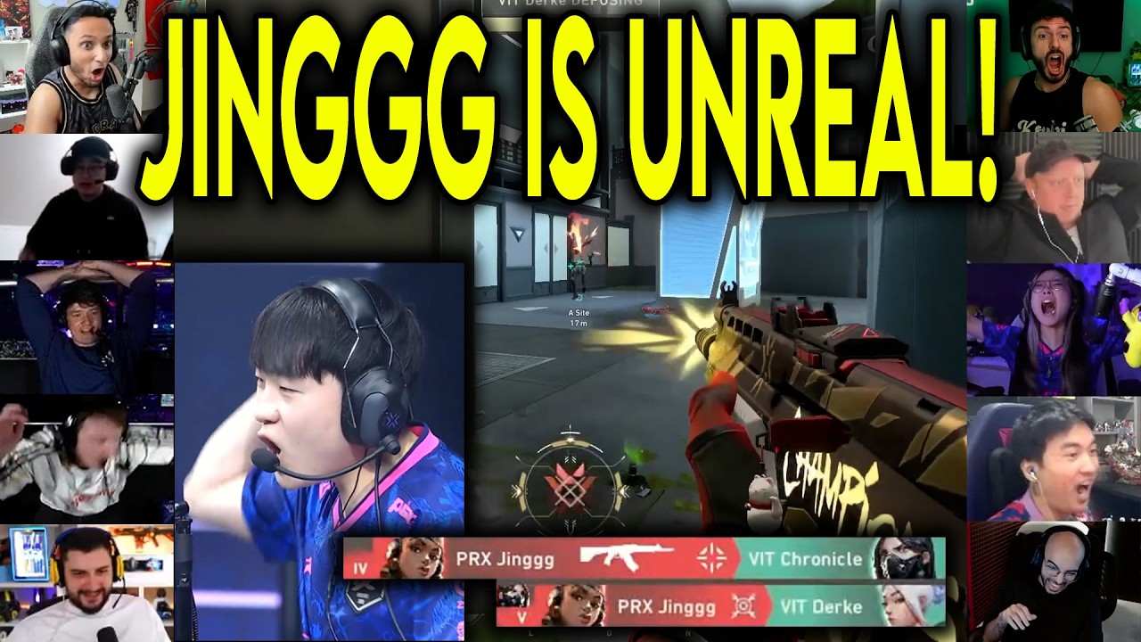 Valorant Streamers React To PRX Jinggg UNREAL 1v4 ACE CLUTCH Against Vitality In Masters London