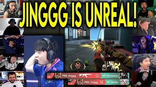 Valorant Streamers React To PRX Jinggg UNREAL 1v4 ACE CLUTCH Against Vitality In Masters London