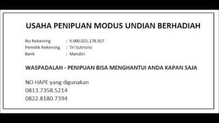 Penipuan Berkedok Undian Berhadiah