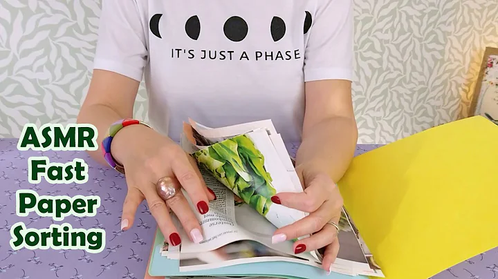 ASMR Swift Paper Sorting to Tickle Your Brain ⏩⚡• No Talking