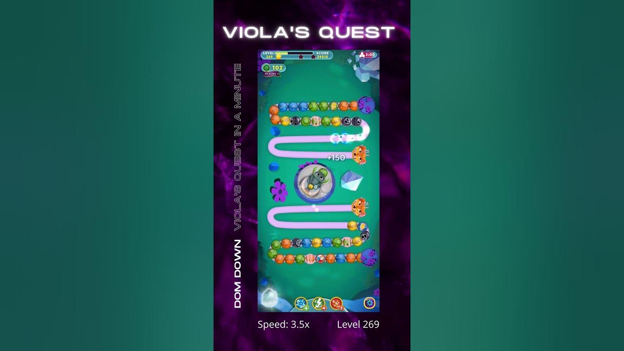 Dom Down Viola's Quest Level 269 🟣🟠🔴 shorts YouTube