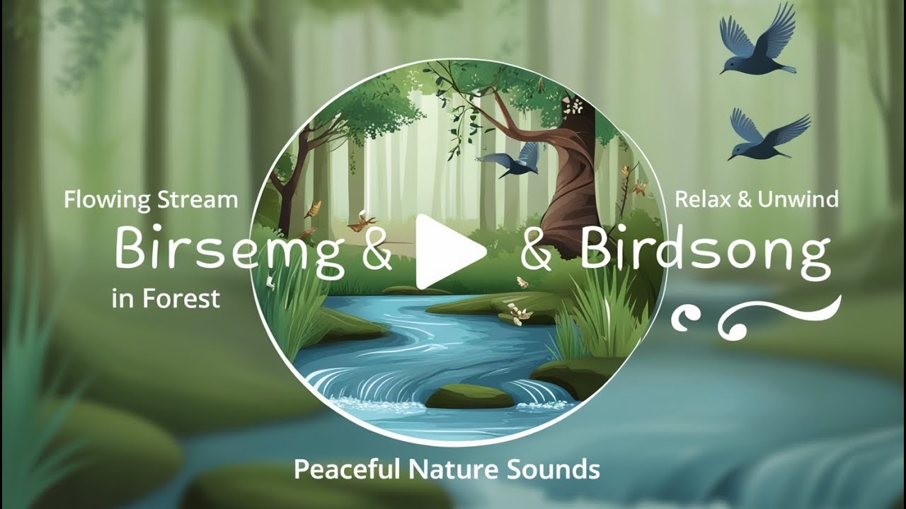 Relaxing sounds -Flowing Stream & Birdsong in Forest | Peaceful Nature ...