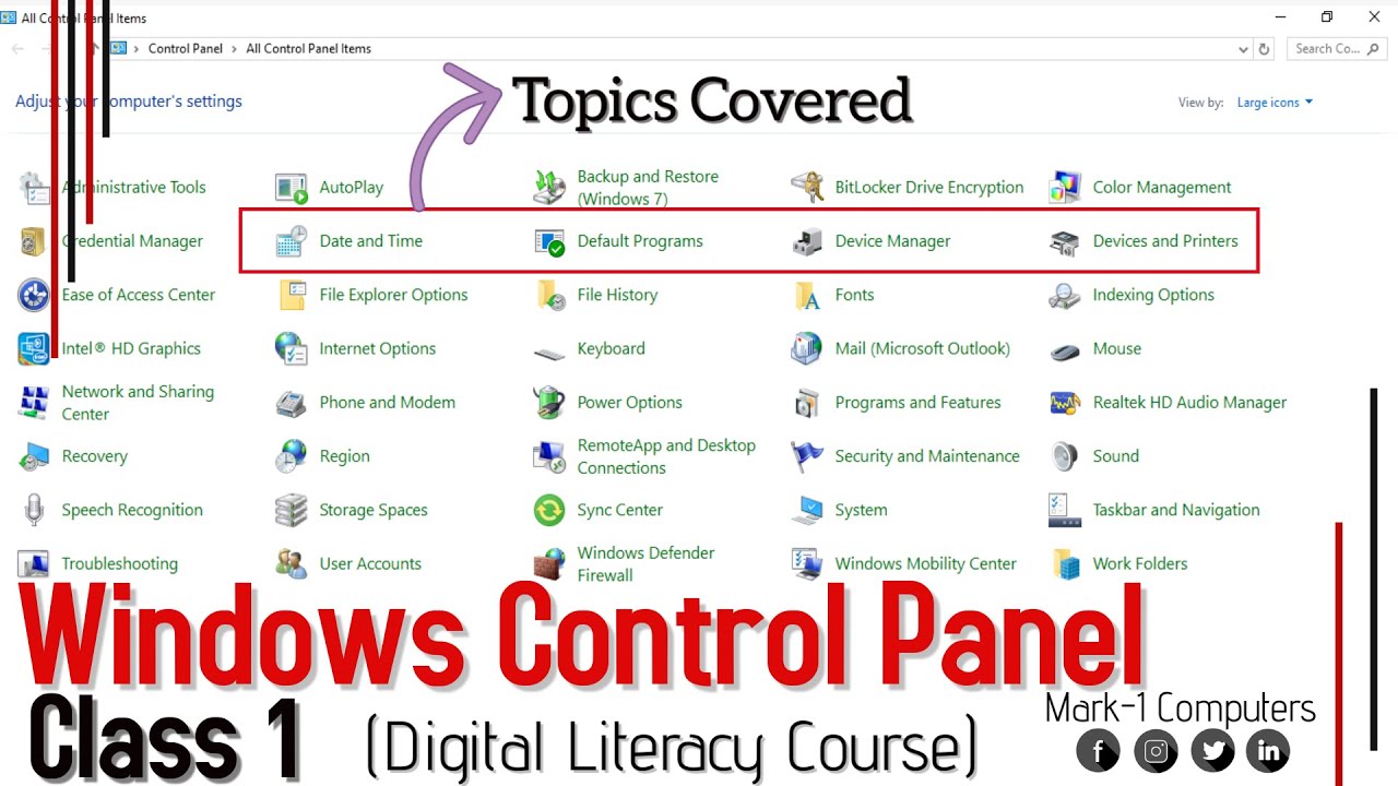 Windows Control Panel Explained Simply | Beginners Tutorial | Windows Basic Settings | Step-by-Step1