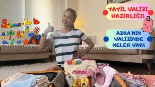 Tatil Valizi Hazırlığı🧳⛱️ / Azra’nın Valizinde Neler Var??