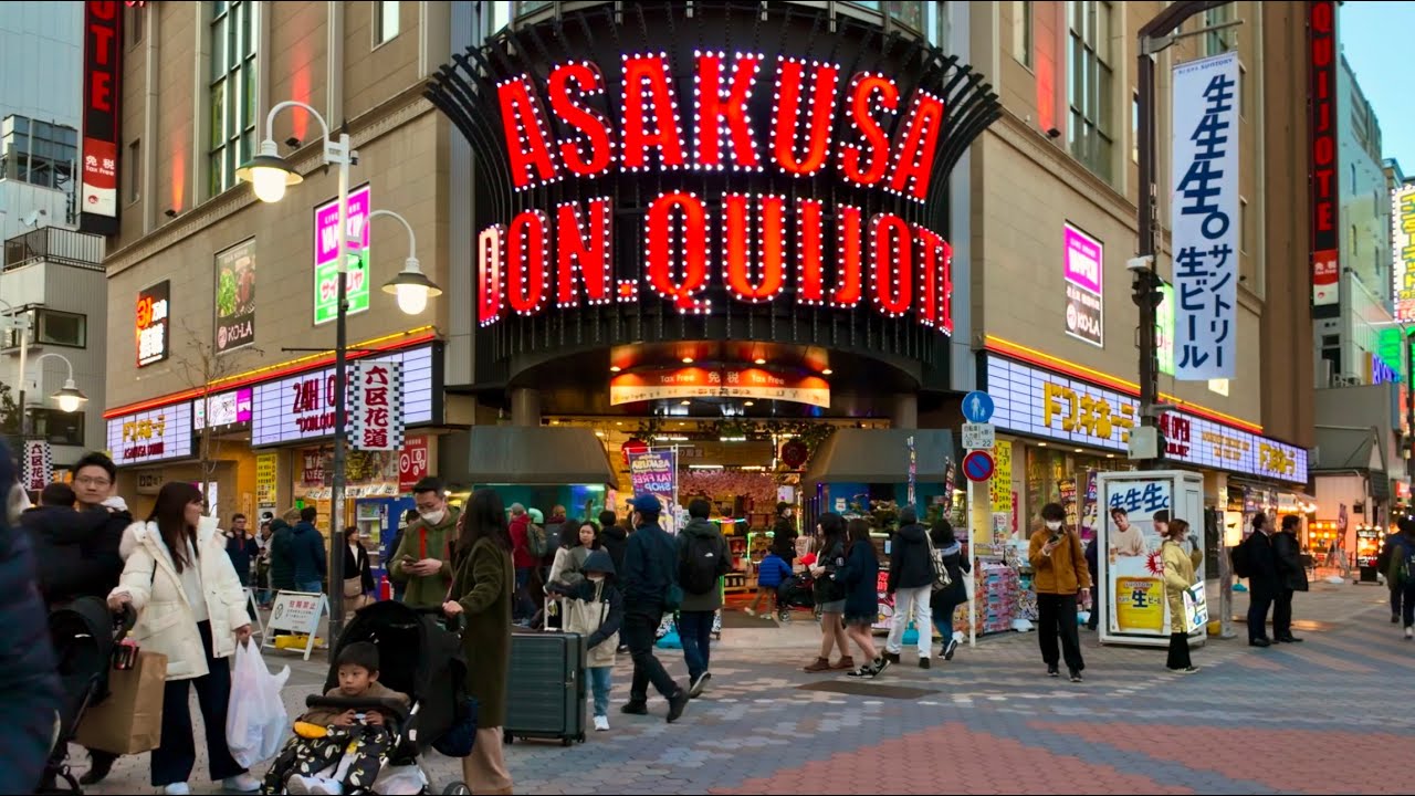 Asakusa Evening Walk | Cold Winter Atmosphere in Tokyo, Japan