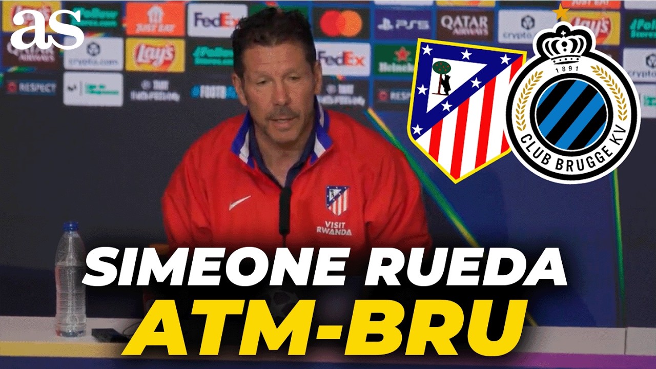 SIMEONE, RUEDA DE PRENSA completa previa al Atlético de MADRID - BRUJAS | UEFA CHAMPIONS LEAGUE