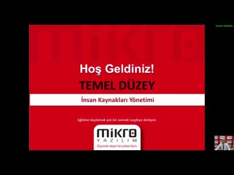 Mikro Yazılım İnsan Kaynakları Yönetimi Eğitimi