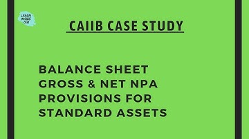 CAIIB BFM GROSS &  NET NPA & STANDARD ASSET PROVISIONS CALCULATIONS -TAMIL @learninsideout