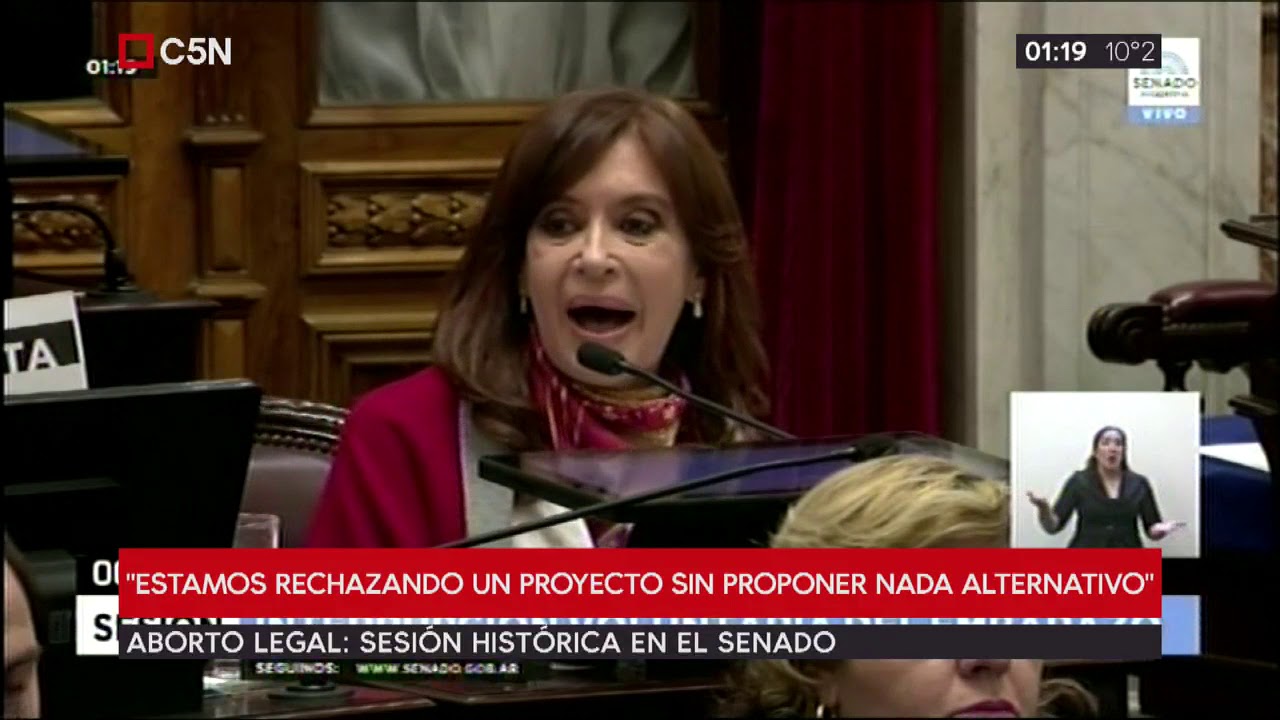 Habla Cristina Fernández de Kirchner por la Interrupción Voluntaria del Embarazo