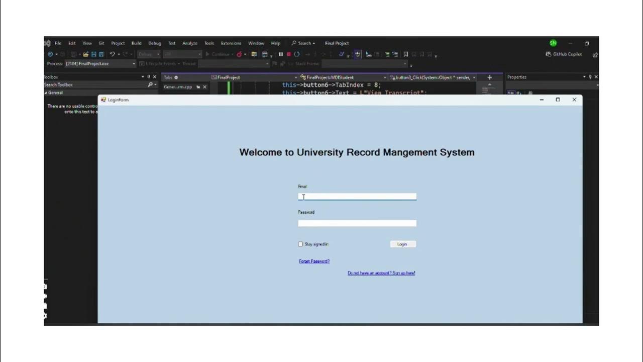 University Student Records Management System - YouTube