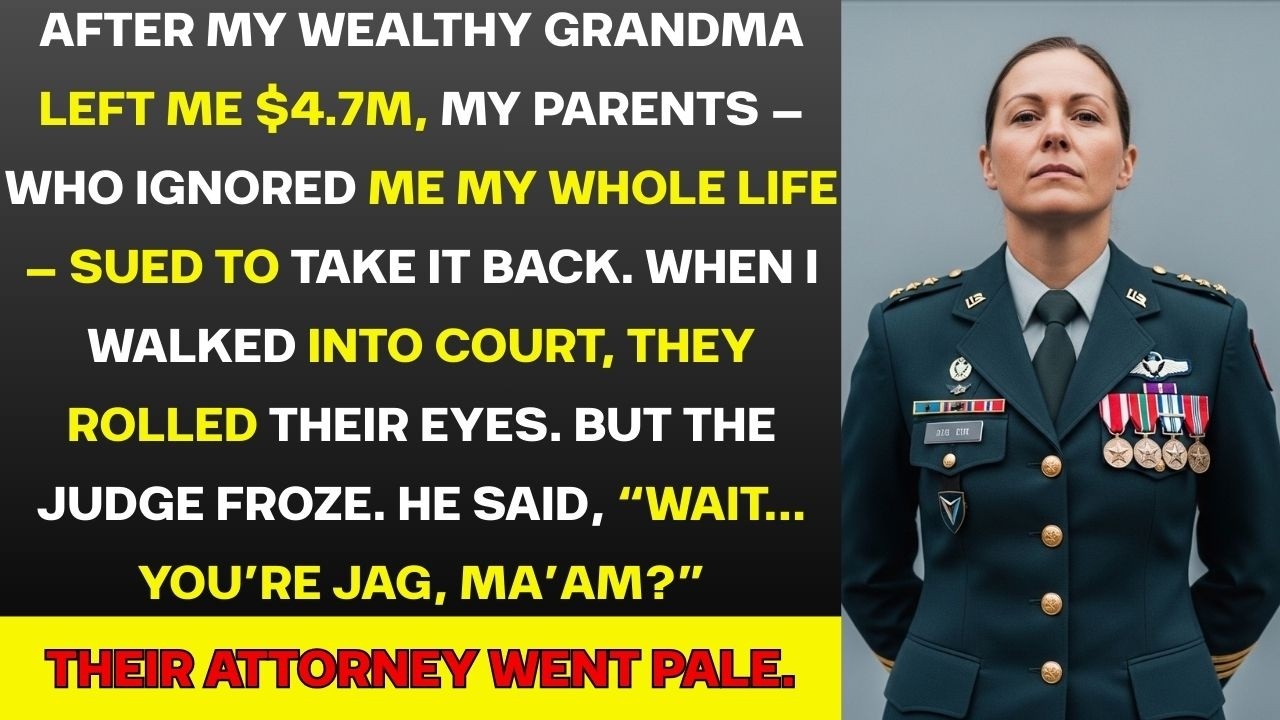 My Parents tried to take my $4.7M inheritance — But the Judge said- “Wait… You’re JAG, Ma’am?”