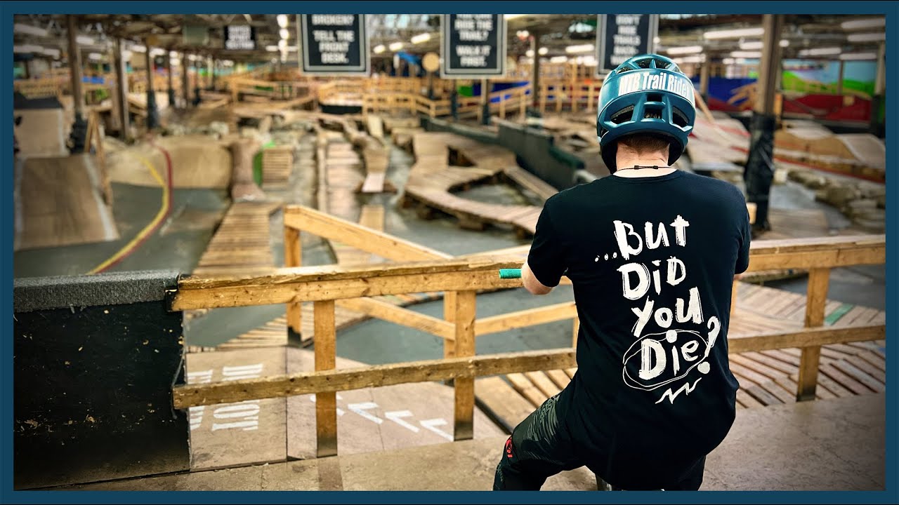 Riding Rays Indoor Bike Park // Polygon Trid Dirt Jumper - YouTube