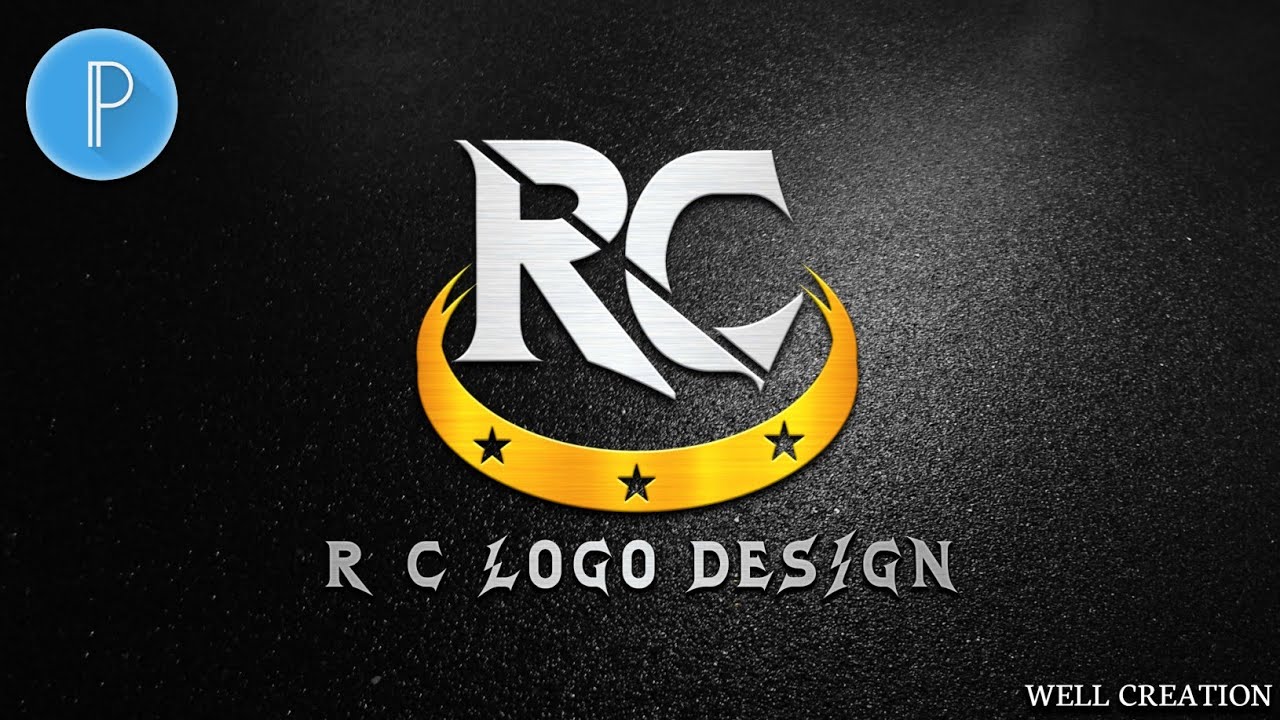 Luxury royal wing letter rc crest gold color logo Vector Image