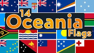 Guess & Learn 14 FLAGS of Oceania | American accent🌎Challenge yourself & your friends