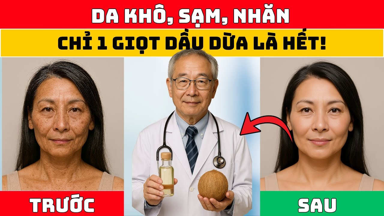 Bác Sĩ Hé Lộ: Thoa Dầu Dừa 5 Ngày Liên Tiếp – Da Mịn, Trắng, Hết Nhăn