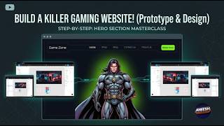 Gaming Website Hero Section Design 🔥 | UI/UX Prototyping &amp; Animation in Figma