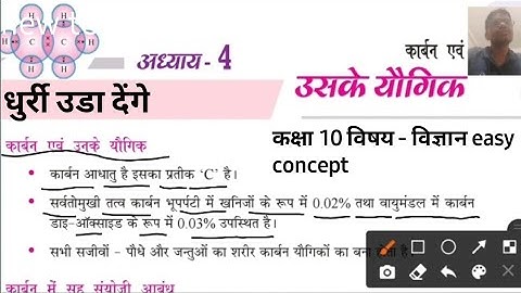 कार्बन एवं उसके यौगिक|| carbon aur uske yogik one shot science chapter 4 सटीक समझ  Subhash Sir
