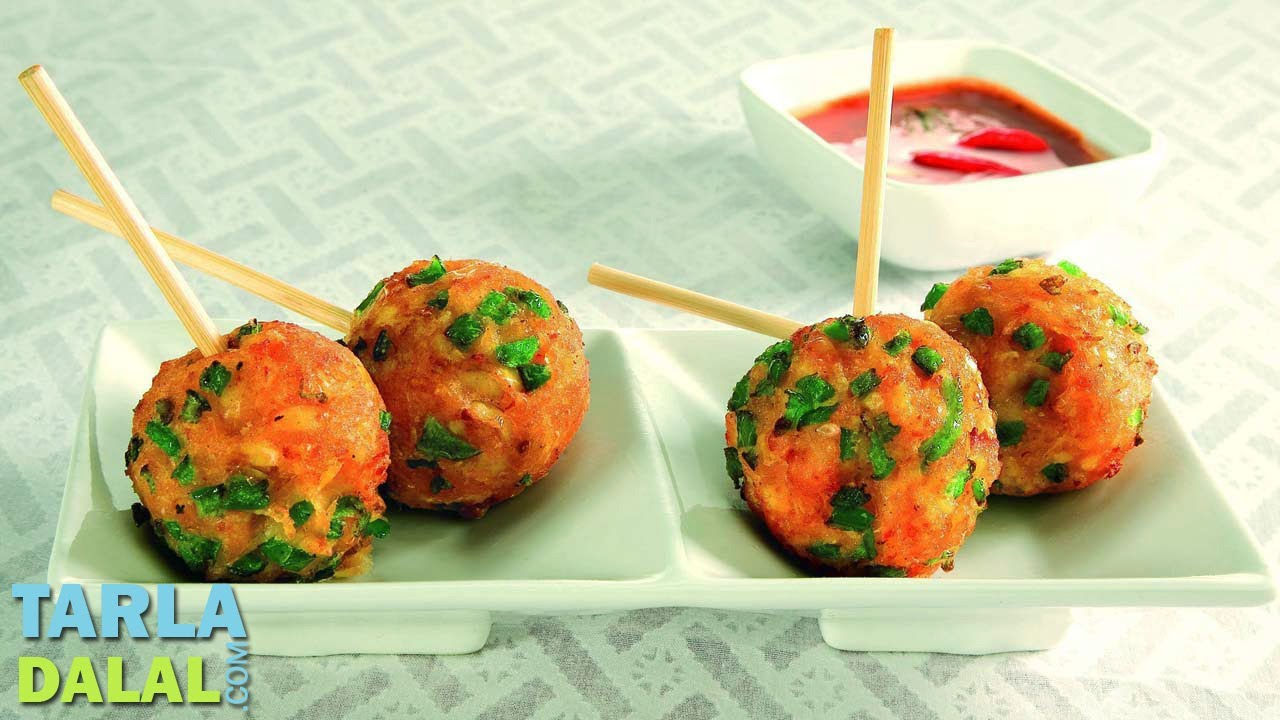 Spinach and Cheese Balls (Protein Rich Recipes) by Tarla Dalal