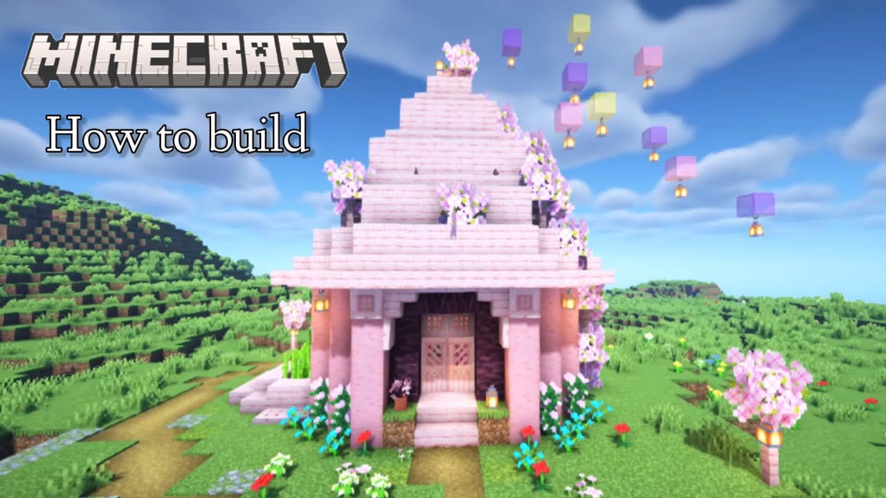 🌸 Casa de Cerezo en Minecraft 1.20 Tutorial completo ⬇