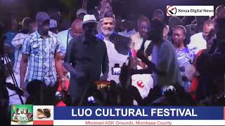 RAILA stands to DANCE as Prince INDAH lights up Luo Cultural Festival in Mombasa!!