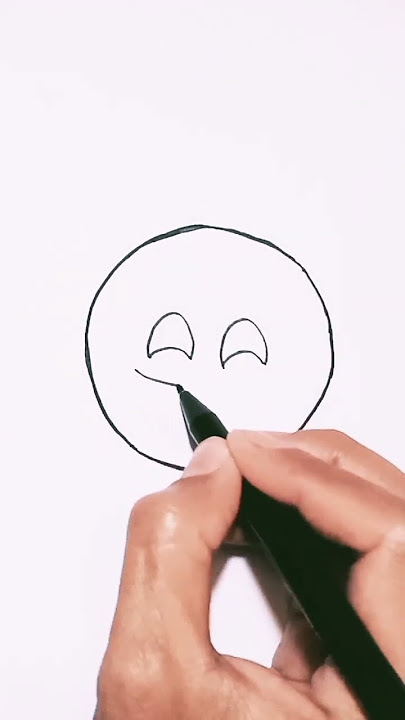 Drawing smiley emoji #drawing #shorts #ytshorts