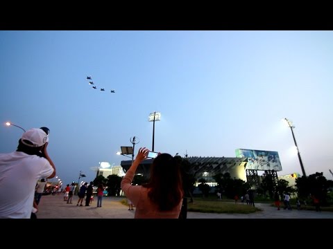 20140828台灣首次職棒幻象戰機衝場 桃園國際棒球場 Taiwan first CPBL MIRAGE2000 show