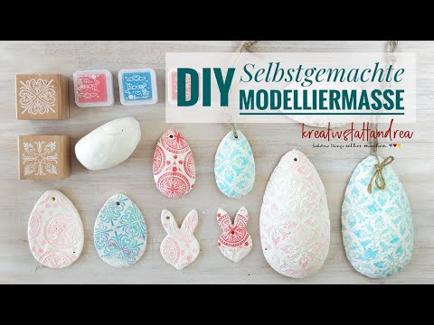 DIY - Modelliermasse selber machen | ohne Kochen | Oster Eier Deko